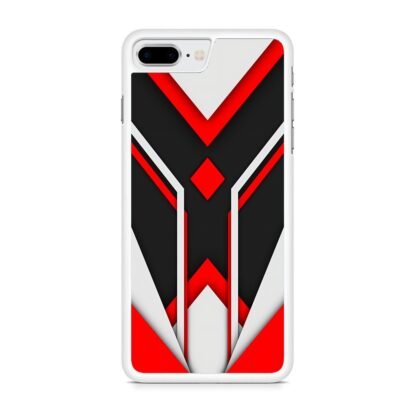 Red White Core Pattern iPhone 7 Plus / 8 Plus Case - Image 2