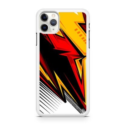 Red Yellow Blitz Pattern iPhone 12 / 12 Pro / 12 Pro Max / 12 Mini Case - Image 2