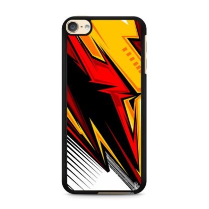 Red Yellow Blitz Pattern iPod Touch 6 / 7 Case