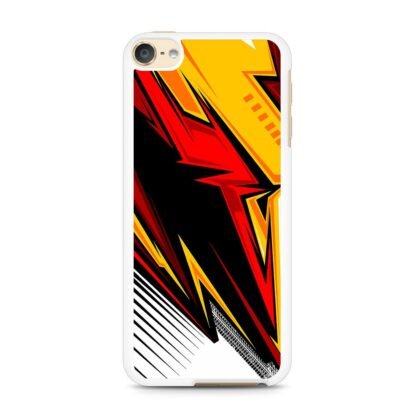 Red Yellow Blitz Pattern iPod Touch 6 / 7 Case - Image 2