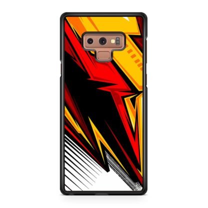 Red Yellow Blitz Pattern Samsung Galaxy Note 9 Case