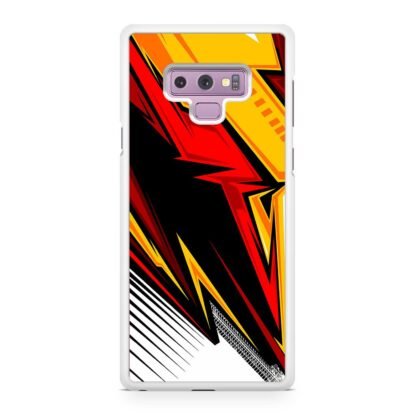 Red Yellow Blitz Pattern Samsung Galaxy Note 9 Case - Image 2