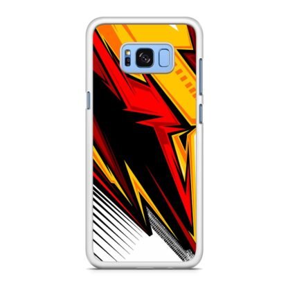 Red Yellow Blitz Pattern Samsung Galaxy S8 / S8 Plus Case - Image 2