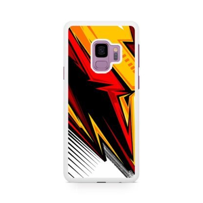 Red Yellow Blitz Pattern Samsung Galaxy S9 / S9 Plus Case - Image 2