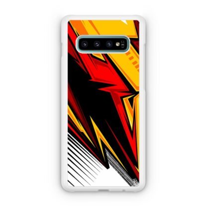 Red Yellow Blitz Pattern Samsung Galaxy S10 / S10e / S10 Plus / S10 5G Case - Image 2