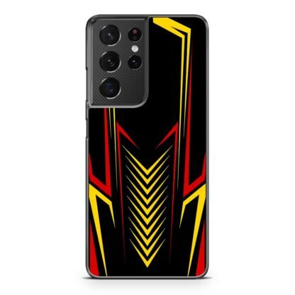Red Yellow Drop Pattern Cover Samsung Galaxy S21 / S21 Plus / S21 Ultra / S21 FE Case