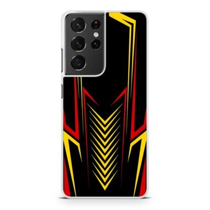 Red Yellow Drop Pattern Cover Samsung Galaxy S21 / S21 Plus / S21 Ultra / S21 FE Case - Image 2