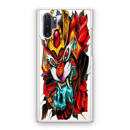Samurai Tiger Skull Samsung Galaxy Note 10 / Note 10 Plus Case - Image 2