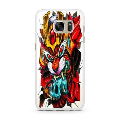 Samurai Tiger Skull Samsung Galaxy S7 / S7 Edge Case - Image 2