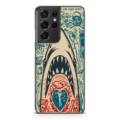 Shark Amity Means Friendship Doodle Samsung Galaxy S21 / S21 Plus / S21 Ultra / S21 FE Case