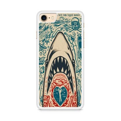 Shark Amity Means Friendship Doodle iPhone 7 / 8 / SE 2020 / SE 2022 Case - Image 2