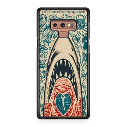 Shark Amity Means Friendship Doodle Samsung Galaxy Note 9 Case