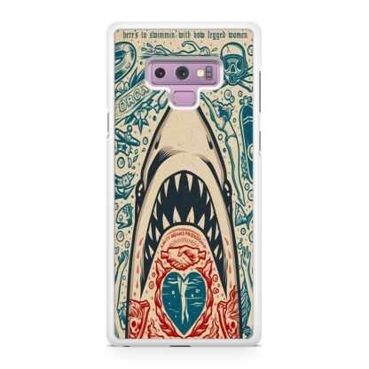 Shark Amity Means Friendship Doodle Samsung Galaxy Note 9 Case - Image 2