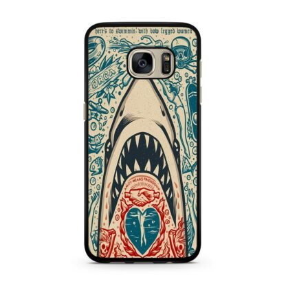 Shark Amity Means Friendship Doodle Samsung Galaxy S7 / S7 Edge Case
