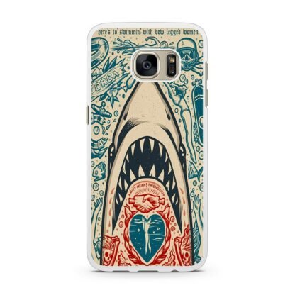 Shark Amity Means Friendship Doodle Samsung Galaxy S7 / S7 Edge Case - Image 2