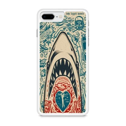 Shark Amity Means Friendship Doodle iPhone 7 Plus / 8 Plus Case - Image 2
