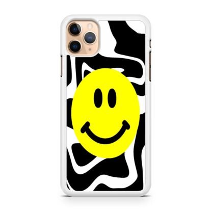 Smile Emoji Black White Pattern iPhone 13 / 13 Pro / 13 Pro Max / 13 Mini Case - Image 2