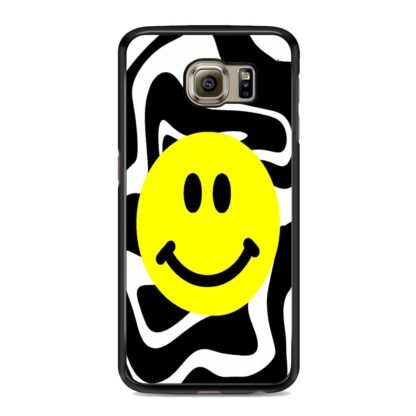 Smile Emoji Black White Pattern Samsung Galaxy S6 / S6 Edge / S6 Edge Plus Case