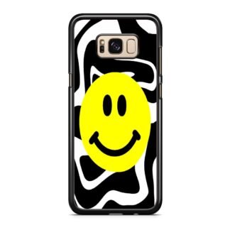 Smile Emoji Black White Pattern Samsung Galaxy S8 / S8 Plus Case