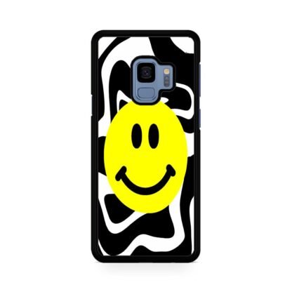 Smile Emoji Black White Pattern Samsung Galaxy S9 / S9 Plus Case