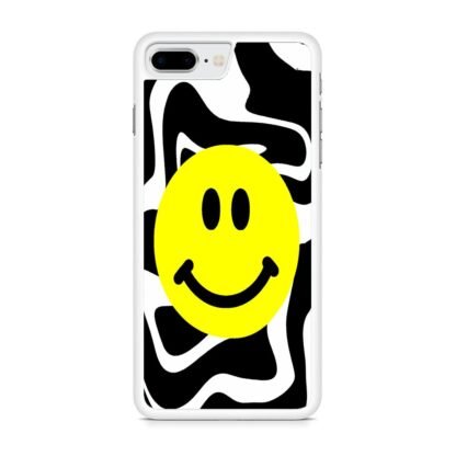 Smile Emoji Black White Pattern iPhone 7 Plus / 8 Plus Case - Image 2