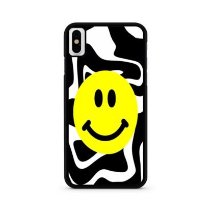 Smile Emoji Black White Pattern iPhone X / XR / XS / XS Max Case