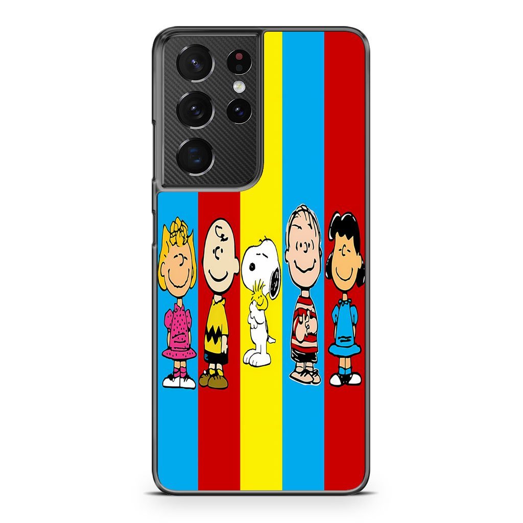 Snoopy And Friends Colorful Samsung Galaxy S21 / S21 Plus / S21 Ultra / S21 FE Case