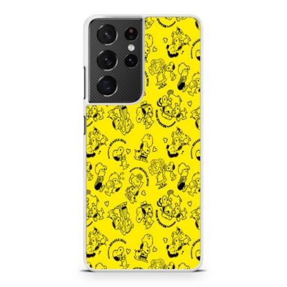 Snoopy Beagle Hug Yellow Samsung Galaxy S21 / S21 Plus / S21 Ultra / S21 FE Case - Image 2
