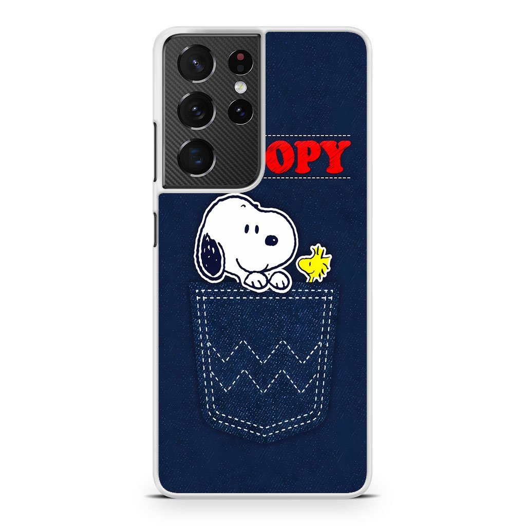 Snoopy Jeans Pocket Samsung Galaxy S21 / S21 Plus / S21 Ultra / S21 FE Case - Image 2