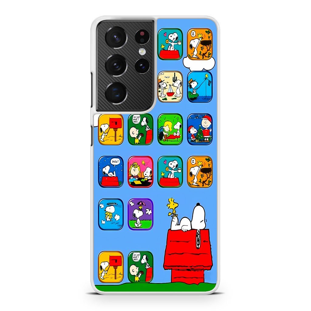 Snoopy Nice Dream Activity Samsung Galaxy S21 / S21 Plus / S21 Ultra / S21 FE Case - Image 2