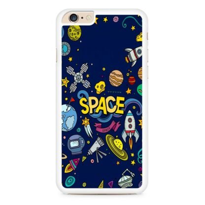 Space Dark Blue Doodle iPhone 6 / 6S / 6 Plus / 6S Plus Case - Image 2