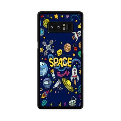 Space Dark Blue Doodle Samsung Galaxy Note 8 Case