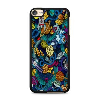 Space Planet Doodle iPod Touch 6 / 7 Case