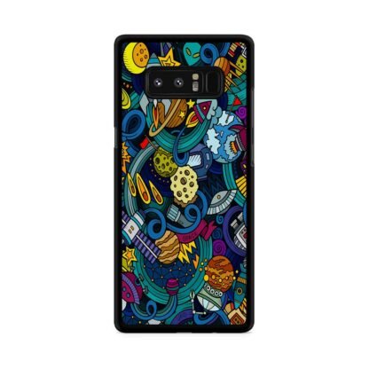 Space Planet Doodle Samsung Galaxy Note 8 Case