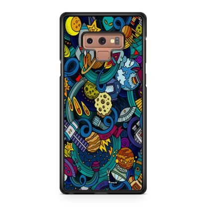 Space Planet Doodle Samsung Galaxy Note 9 Case