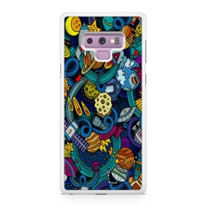 Space Planet Doodle Samsung Galaxy Note 9 Case - Image 2