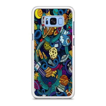 Space Planet Doodle Samsung Galaxy S8 / S8 Plus Case - Image 2
