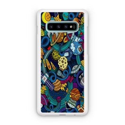 Space Planet Doodle Samsung Galaxy S10 / S10e / S10 Plus / S10 5G Case - Image 2