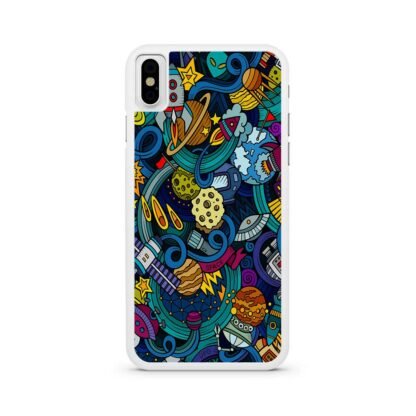 Space Planet Doodle iPhone X / XR / XS / XS Max Case - Image 2