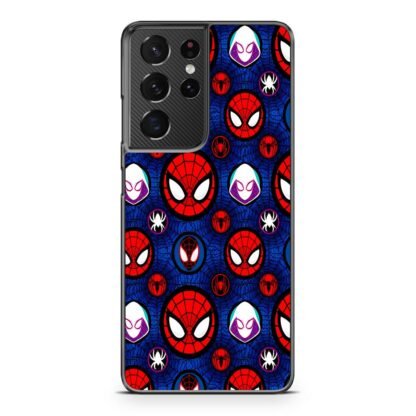 Spider Man Into The Spider Verse Logo Collage Samsung Galaxy S21 / S21 Plus / S21 Ultra / S21 FE Case