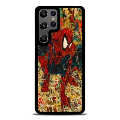 Spider Man Spider Web Comic Samsung Galaxy S25 / S25 Plus / S25 Ultra Case