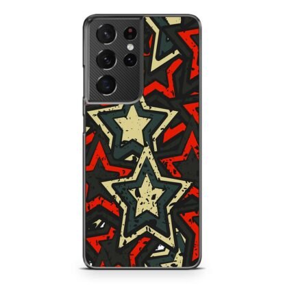 Star Red Black Mural Art Collage Samsung Galaxy S21 / S21 Plus / S21 Ultra / S21 FE Case