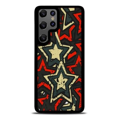 Star Red Black Mural Art Collage Samsung Galaxy S25 / S25 Plus / S25 Ultra Case