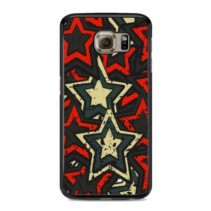 Star Red Black Mural Art Collage Samsung Galaxy S6 / S6 Edge / S6 Edge Plus Case