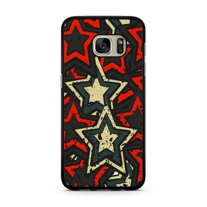 Star Red Black Mural Art Collage Samsung Galaxy S7 / S7 Edge Case