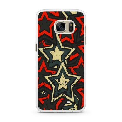 Star Red Black Mural Art Collage Samsung Galaxy S7 / S7 Edge Case - Image 2