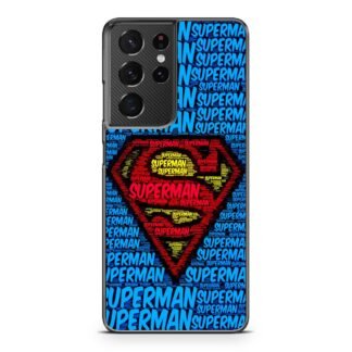 Superman Logo Typography Samsung Galaxy S21 / S21 Plus / S21 Ultra / S21 FE Case