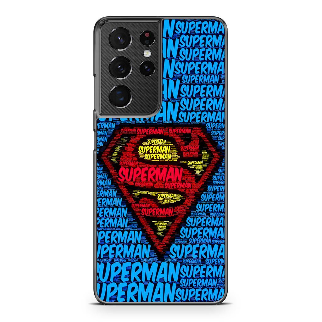 Superman Logo Typography Samsung Galaxy S21 / S21 Plus / S21 Ultra / S21 FE Case