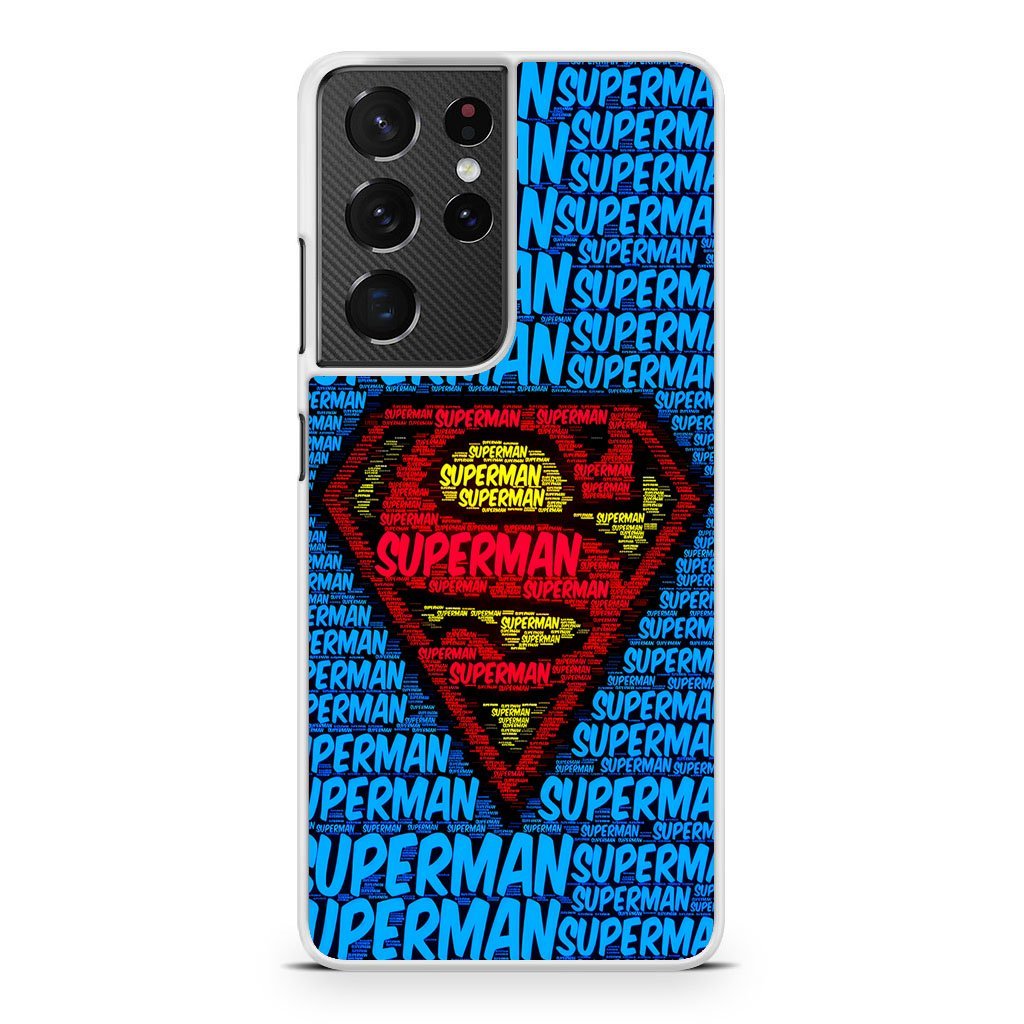 Superman Logo Typography Samsung Galaxy S21 / S21 Plus / S21 Ultra / S21 FE Case - Image 2