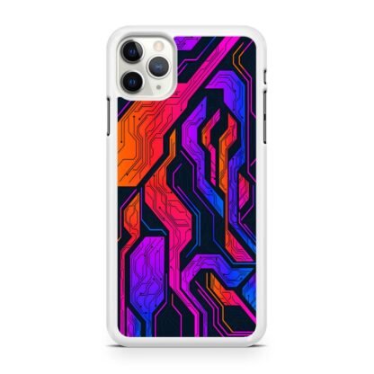 Tech Circuit Color Pattern iPhone 12 / 12 Pro / 12 Pro Max / 12 Mini Case - Image 2